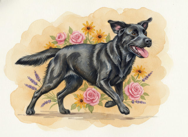 Labrador watercolour portrait
