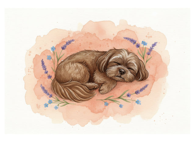 Shih Tzu watercolour portrait