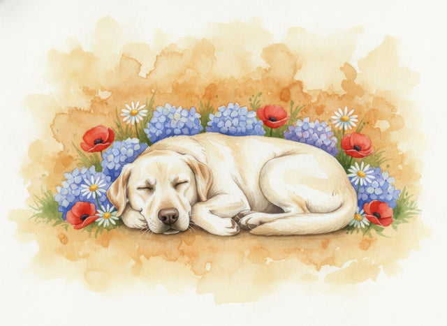 Labrador watercolour portrait
