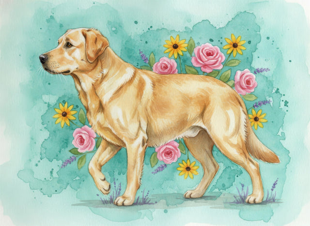 Labrador watercolour portrait